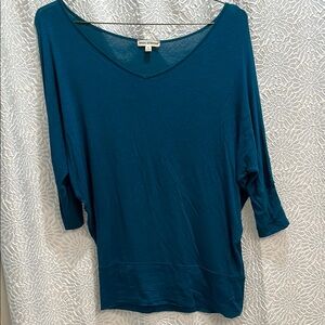 Teal V-Neck Women's Top